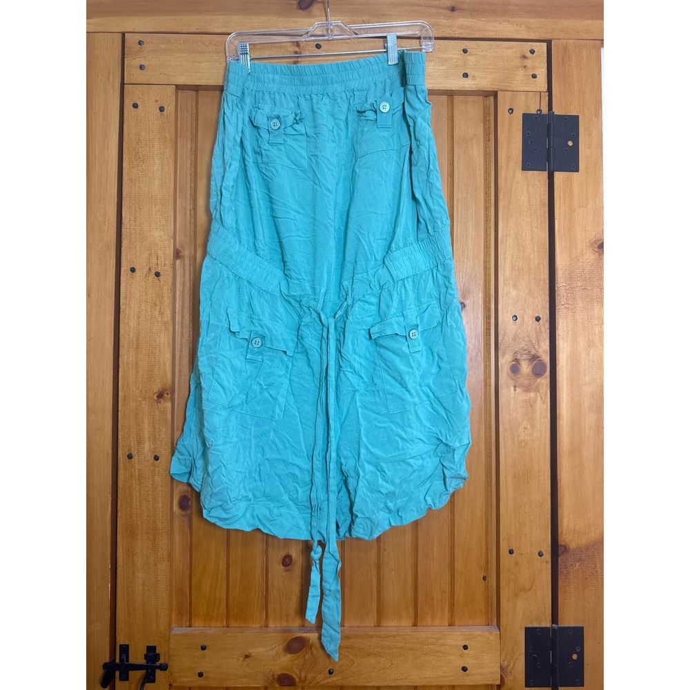 Toxik Womens‎ Teal Cargo Plus Size Romper Utility Pockets Cotton Blend 2X